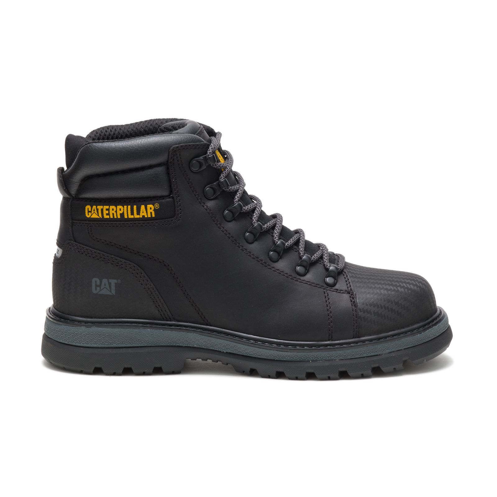 Caterpillar Work Boots Online UAE - Caterpillar Foxfield Steel Toe Mens - Black EXQUKJ095